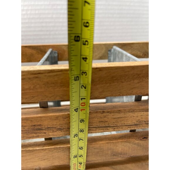 Wooden Utensil Caddy Crate with 3 Sections New WithOut Tags! - Picture 6 of 9